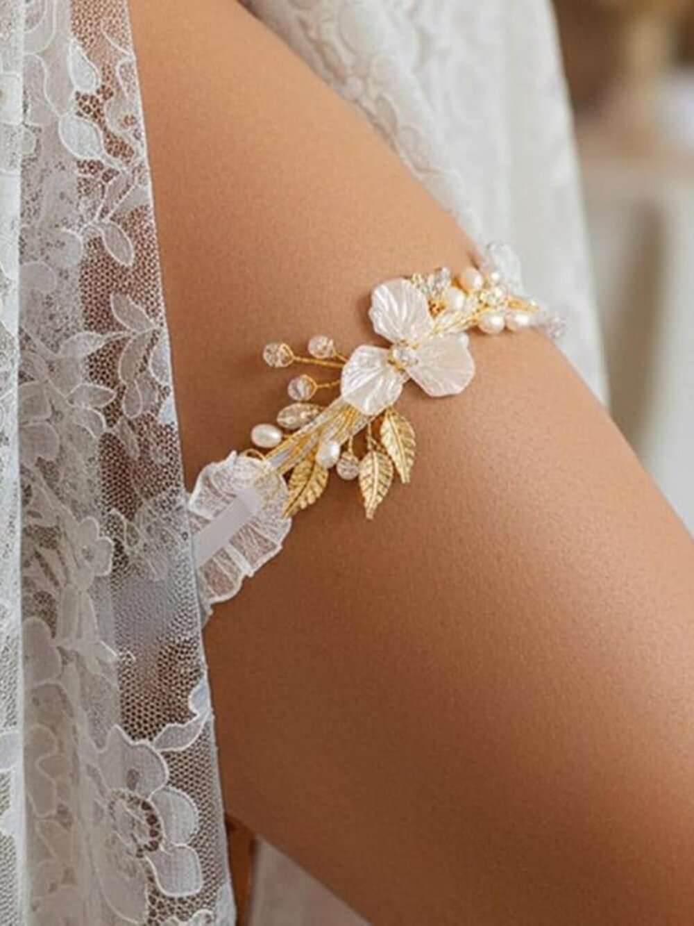 Flower Wedding Garter Belt